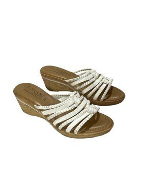 Tuscany Easy Street Made In Italy Women's Asti Sandals Size 9W Slip On Excellent